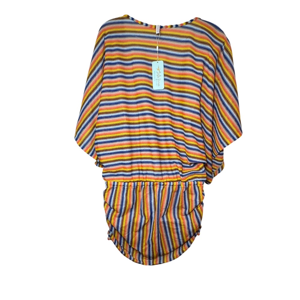 NWT  LULI FAMA Miami Chevron print‎ Cabana V-neck Swimsuit Cover-up Size M - Picture 9 of 12